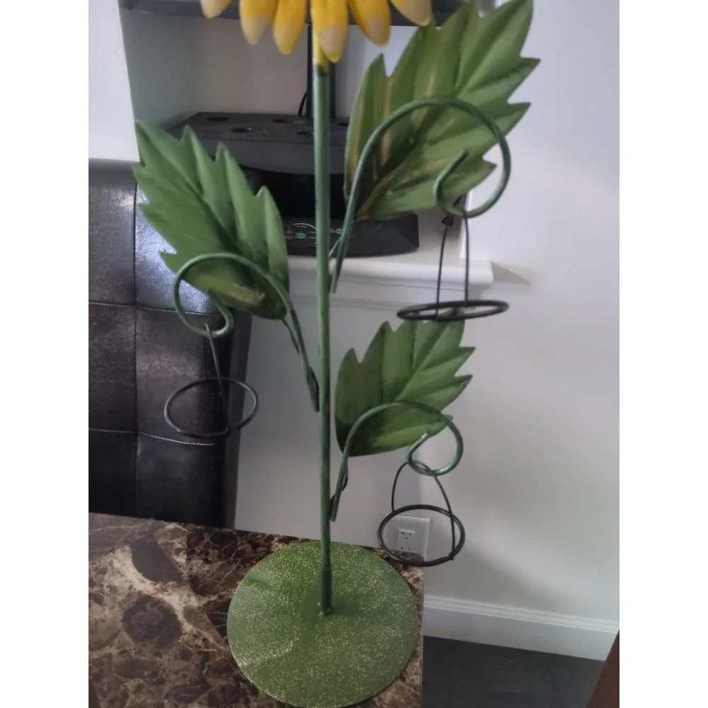 Metal Sunflower Tealight Holder New In Box
